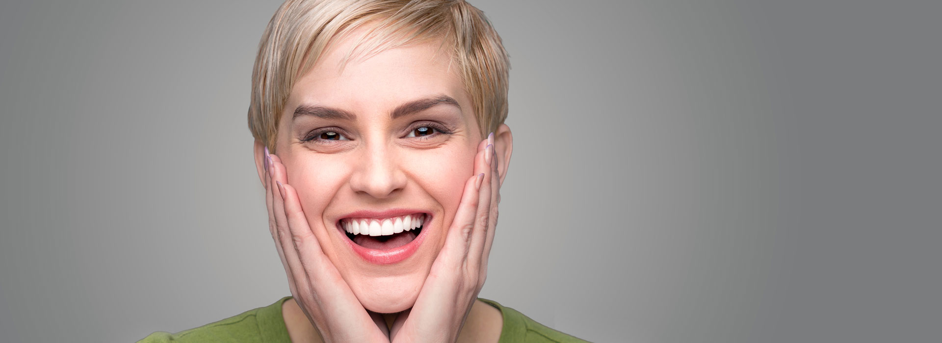 Woman with beautiful and whiten teeth